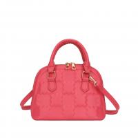 PU Leather Shell Shape & Easy Matching Handbag attached with hanging strap plaid PC