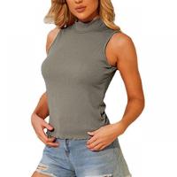 Polyester Vrouwen Mouwloos T-shirt Lappendeken Solide meer kleuren naar keuze : stuk