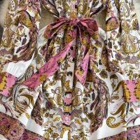 Smíšená látka Jednodílné šaty Stampato Květinové Bianco kus
