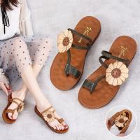 Beef Tendon & Synthetic Leather & Suede Women Sandals hardwearing Pair