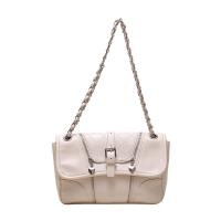 PU Leather Shoulder Bag with chain & soft surface PC