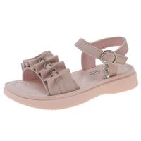 Rubber velcro Girl Sandals & breathable patchwork Solid Pair