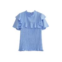 Polyester Slim Women Short Sleeve T-Shirts patchwork Solid PC