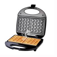 Stainless Steel & Plastic Waffler Maker different power plug style for choose & durable & non-stick Solid black PC