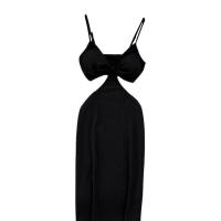 Mixed Fabric Waist-controlled & Soft & Slim One-piece Dress slimming & off shoulder & breathable stretchable Solid PC