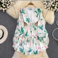 Cashmere Jednodílné šaty Stampato Květinové Zelené kus