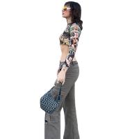 Polyester T-shirt femme à manches longues Imprimé Noir pièce