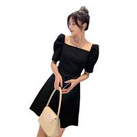 Polyester Waist-controlled & Slim & High Waist One-piece Dress slimming patchwork Solid PC