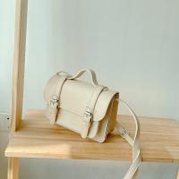 PU Leather hard-surface Handbag attached with hanging strap Solid PC
