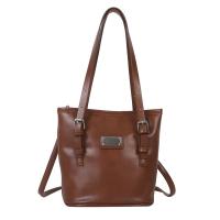 PU Leather Easy Matching & Bucket Bag Shoulder Bag large capacity & attached with hanging strap Solid PC
