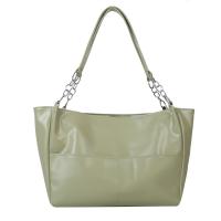 PU Leather Shoulder Bag large capacity & soft surface Solid PC