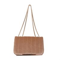 Pleuche Box Bag & Easy Matching Shoulder Bag Solid PC