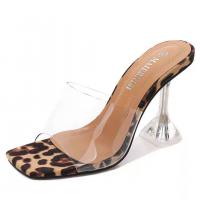 Rubber & PU Leather Stiletto High-Heeled Shoes  Pair