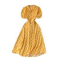 Polyester Einteiliges Kleid, Gedruckt, Punkt, mehr Farben zur Auswahl, :,  Stück
