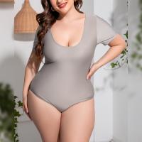 Polyester One-piece Swimsuit & sun protection patchwork Solid PC