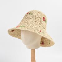 Paille Chapeau de paille de protection solaire Floral plus de couleurs pour le choix pièce