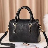 PU Leather Handbag attached with hanging strap Solid PC