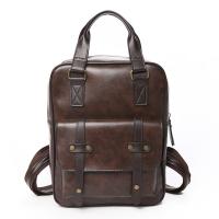 PU Leather Easy Matching Backpack large capacity & hardwearing & waterproof Solid PC