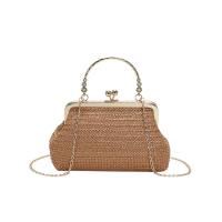 Straw Shell Shape Woven Tote attached with hanging strap PC