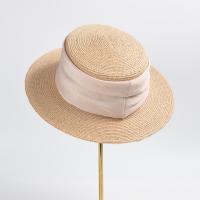 Rafidah Grass Pasarela sombrero de paja, tejido, Sólido, beige,  trozo