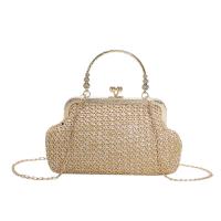 Straw Easy Matching Handbag with chain & soft surface PC