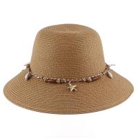 Straw windproof Sun Protection Straw Hat sun protection & breathable PC