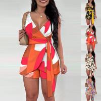 Polyester Vrouwen Casual Set Korte & camis Afgedrukt verschillende kleur en patroon naar keuze Instellen