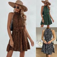 Polyester Waist-controlled & Slim One-piece Dress printed dot PC