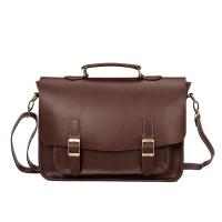 PU Leather Briefcase large capacity & waterproof Solid PC