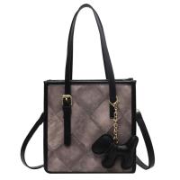 PU Leather Easy Matching Shoulder Bag with hanging ornament & large capacity & attached with hanging strap Argyle PC