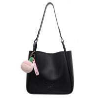 PU Leather Easy Matching Shoulder Bag with hanging ornament & large capacity Solid PC
