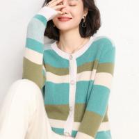 Poliéster Suéter Mujer, labor de retazos, a rayas, más colores para elegir,  trozo