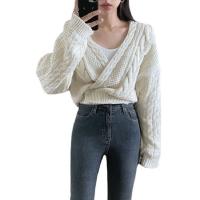 Wool Women Sweater thermal knitted Solid : PC