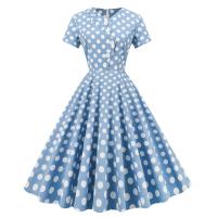 Baumwolle Einteiliges Kleid, Gedruckt, Punkt, mehr Farben zur Auswahl,  Stück