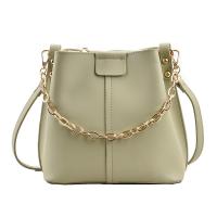 PU Leather Easy Matching & Bucket Bag Shoulder Bag large capacity & attached with hanging strap Solid PC