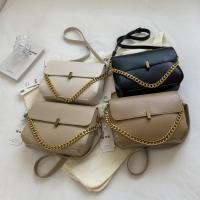 PU Leather Box Bag & Easy Matching Handbag with chain Solid PC