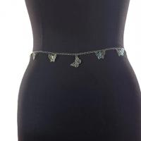 Zinc Alloy Easy Matching Waist Chain flexible length Sliver Plated butterfly pattern silver PC