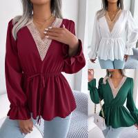 Polyester Waist-controlled Women Long Sleeve Blouses PC