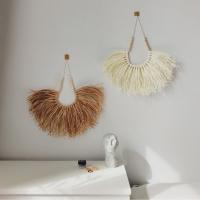 Wooden Beads & Straw Hanging Ornament for home decoration PC