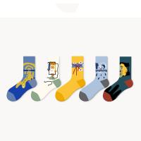 Gekamd katoen Vrouwen Enkel Sock Afgedrukt meer kleuren naar keuze : Veel