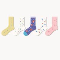 Combed Cotton Short Tube Socks sweat absorption printed : Lot