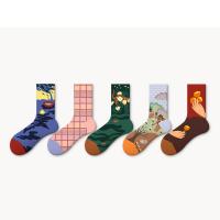 Gekamd katoen Korte tube sokken Afgedrukt meer kleuren naar keuze : Veel
