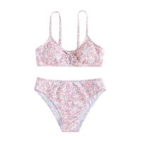 Polyester Bikini de natation d’enfants de fille Imprimé Floral plus de couleurs pour le choix Ensemble