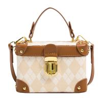 PU Leather Box Bag & Easy Matching Handbag attached with hanging strap Argyle PC