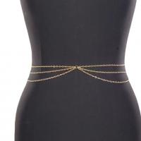 Zinc Alloy Easy Matching Waist Chain flexible length gold color plated gold PC