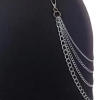 Zinc Alloy Easy Matching Waist Chain flexible length Sliver Plated silver PC