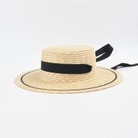 Straw Outdoor & windproof Floppy Hat perspire & breathable weave Solid PC