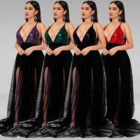 ポリエステル ブライダルイブニングドレス 印刷 単色 選択のためのより多くの色 一つ