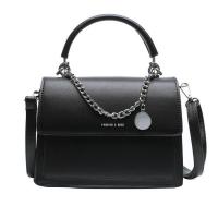 PU Leather Easy Matching Handbag with chain & attached with hanging strap Solid PC