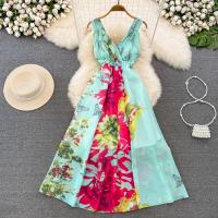 Kaschmir Einteiliges Kleid, Gedruckt, Floral, mehr Farben zur Auswahl,  Stück